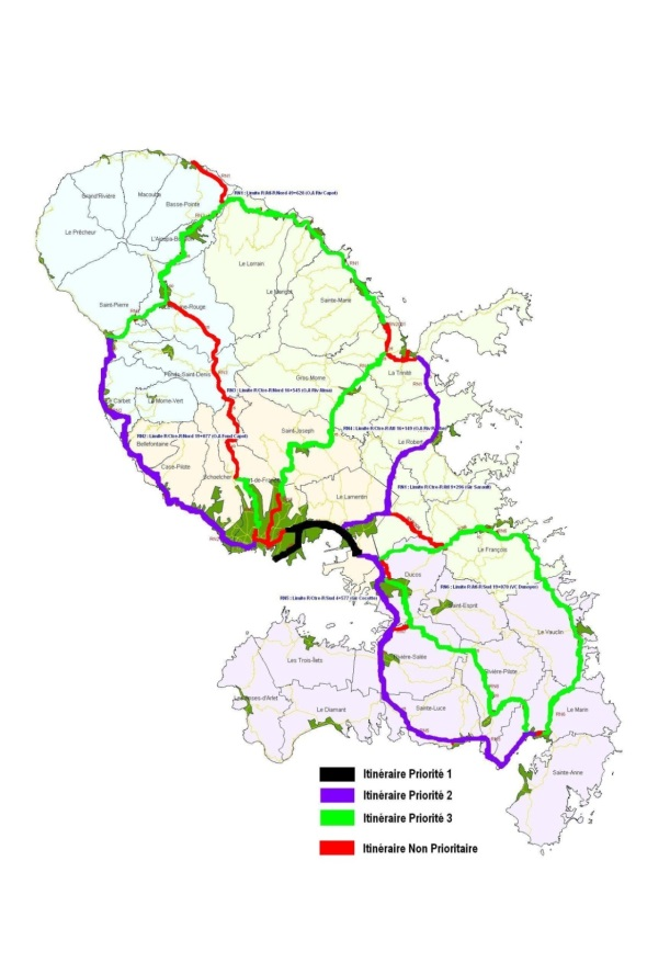 Red de carreteras de Martinica