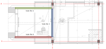 Vue en plan de la structure du bâtiment 59