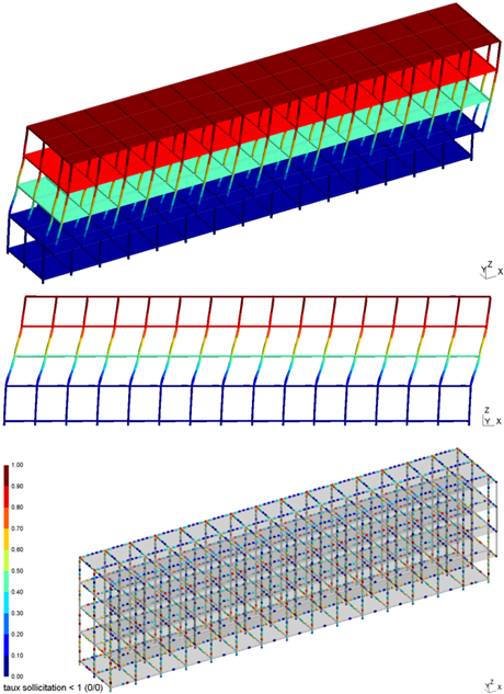 Análisis ñodal espectral y diagnóstico de los pilares y vigas