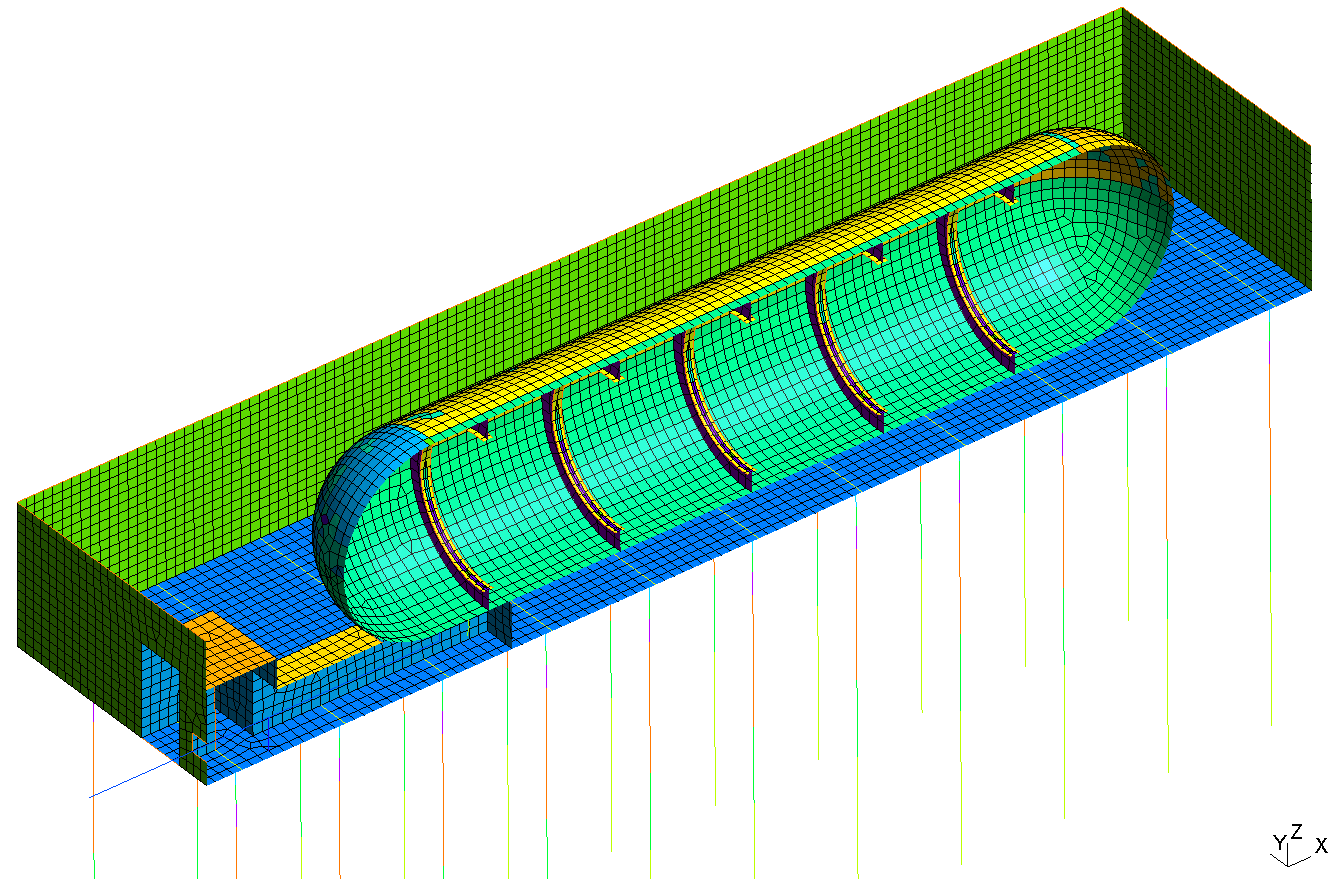 Cut of the mesh without backfill