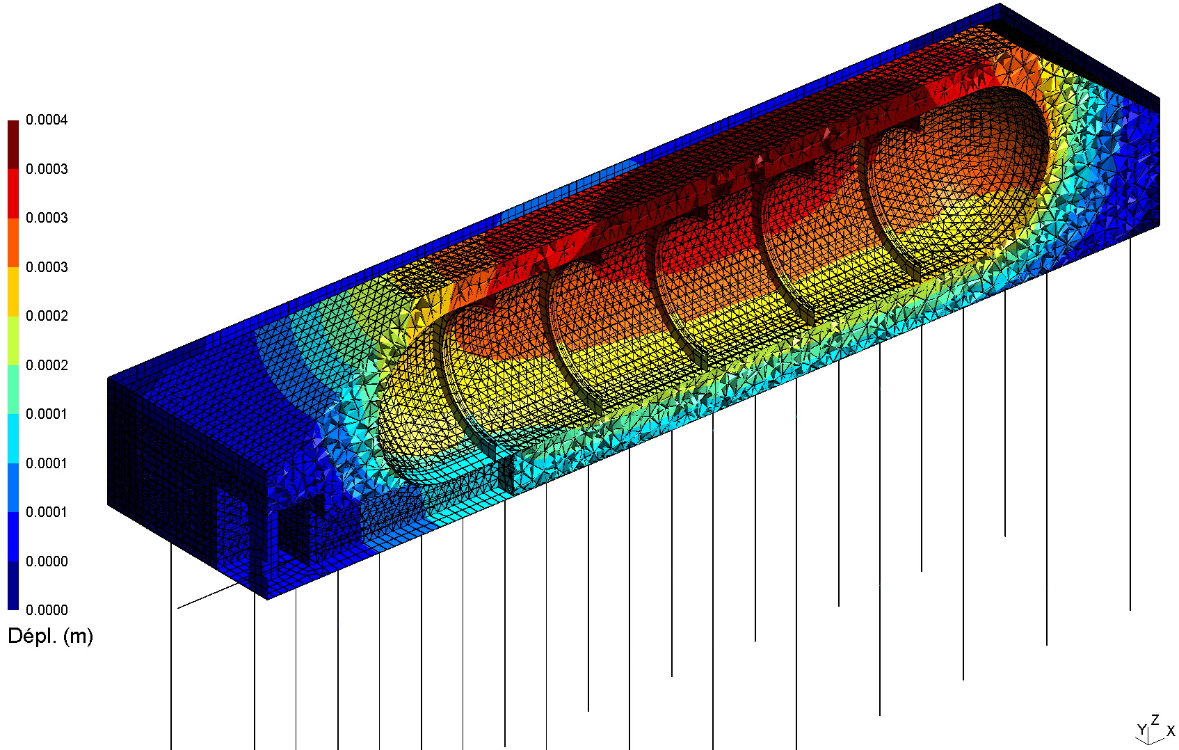 Displacements under live loads