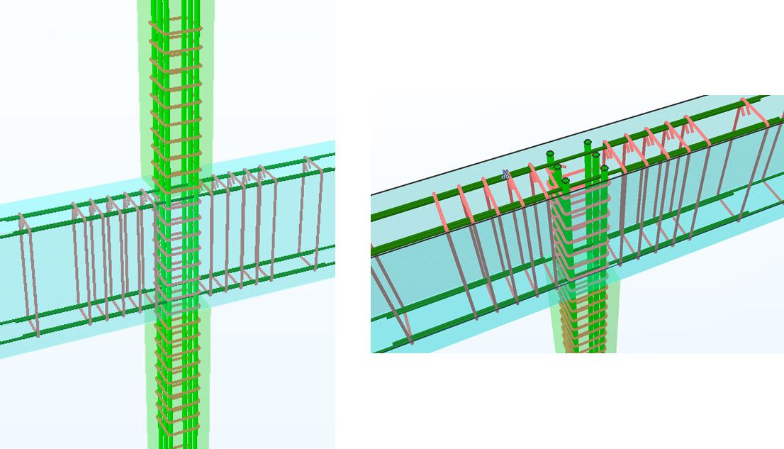 Reinforcement of a column-beam connection