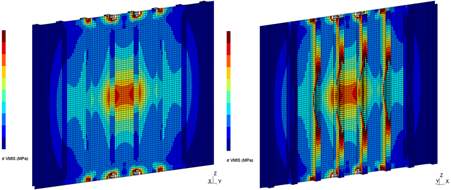 Equivalent Von Mises stress in a structural element