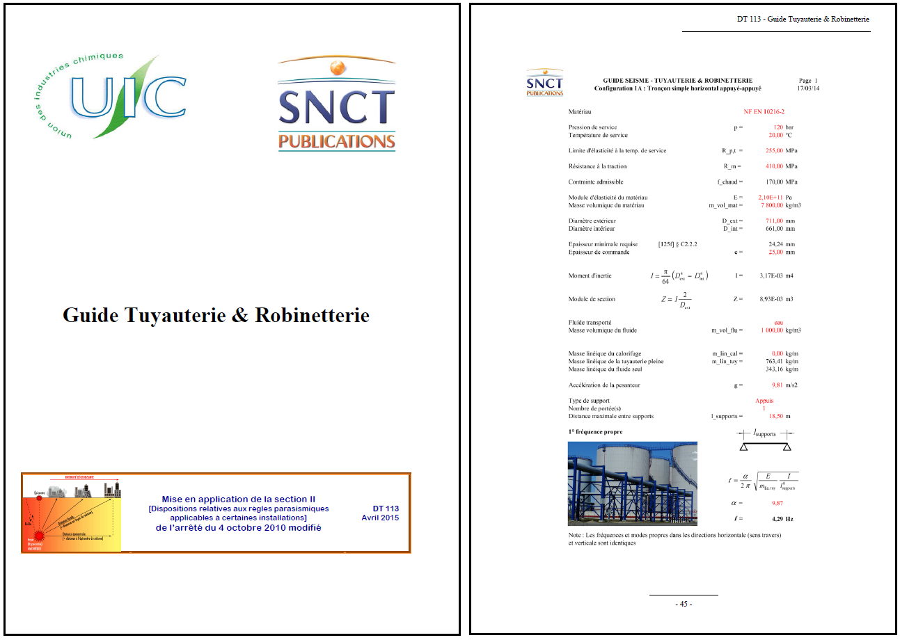 Extraits du guide DT113 utilisé