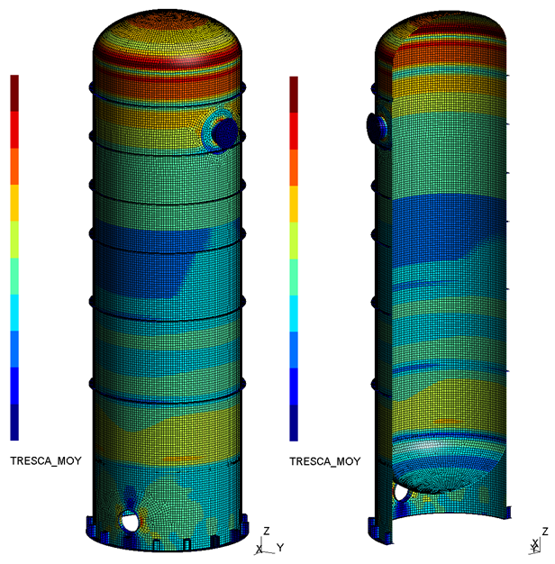 Equivalent membrane stress